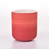 China Recipiente de vela de cerâmica de 10 onças com padrão de redemoinho colorido fabricante