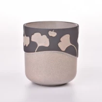 Cina Fornitore vendita calda nuovo deco con diversi 2 effetti decorativi sul barattolo di candela in ceramica produttore