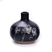 China botol penyebar seramik 360ml hitam matte mewah untuk hiasan rumah pengilang