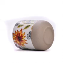 China Customized butterfly effect on the10oz 12oz  ceramic candle jar for supplier manufacturer