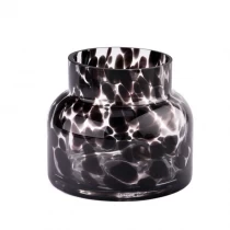 porcelana contenedor de vela de vidrio de dos mechas hecho a mano fabricante