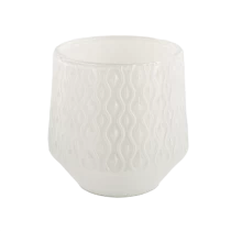 China Newly designed white glass candle jar wholesale manufacturer