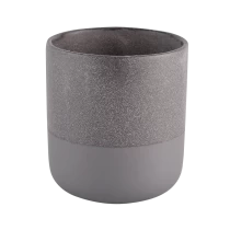 Китайський Оптові постачальники сучасного дизайну порожніх морозно-сірих керамічних банок для свічок виробник