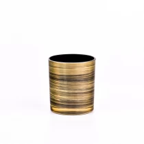 Китайський розкішна скляна банка для свічок 8 унцій металевого кольору виробник