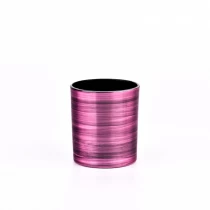 中国 家居装饰紫色金属色 8 盎司玻璃蜡烛罐 制造商