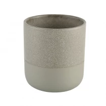 China Customized Empty 14oz Unique Matte Green Ceramic Candle Jar manufacturer