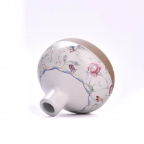 China Flower pattern ceramic diffuser bottles for oil fragrance manufacturer