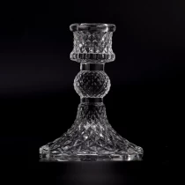 Cina Decorazione domestica Candeliere artistico Portacandele conico in vetro trasparente produttore