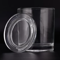 中国 高級 10 オンス プレーン ガラス キャンドル ジャー ガラス蓋付き メーカー