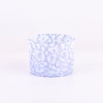 China Hot sale 510ml wide mouth rockiness effect on glass candle holder for wholesale manufacturer