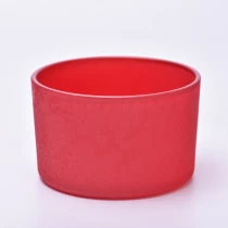 porcelana Nuevo color rojo navideño con efecto rockness fuera del tarro de vela de vidrio de 2oz-20oz a granel fabricante