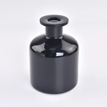 China Black Glass Bottle Wholesale Luxury Black Glass Diffuser Bottles manufacturer