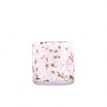 中国 手工制作彩色斑点玻璃蜡烛罐用于蜡烛制作供应商 制造商