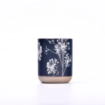 中国 热销 4.5 盎司黑色陶瓷蜡烛罐 制造商