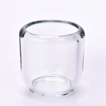 China Custom Empty Round Clear Glass Luxury Candle Jar For Candle Making manufacturer