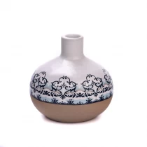 China Wholesale flower pattern ceramic aromatherapy bottles for home decoration manufacturer