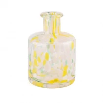 China Popular yellow stone effect by handmade glass bottle for wedding manufacturer