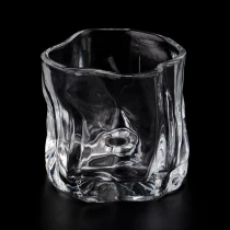 China Luxury twist glass candle jars and candle holders for wholesale manufacturer