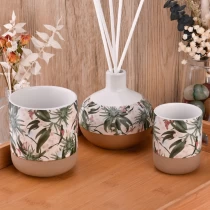 Chine Bouteille d'aromathérapie en céramique à motif d'arbre et d'herbe d'oiseau, vente en gros fabricant