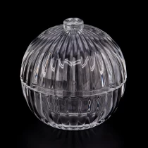 Chine Bougeoir de luxe en verre citrouille de 260 ml avec couvercles pour fournisseur fabricant