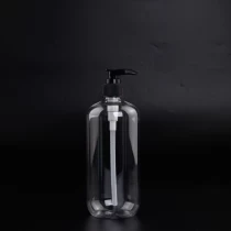 China Custom 400ml Transparent Plastic PET Shampoo Bottle Hair Oil Bottle With Lotion Pump manufacturer