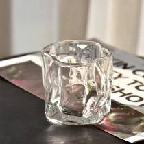 Kiina erikoismuotoiset lasiastiat kynttilänvalmistukseen, ainutlaatuinen lasikynttilänjalka valmistaja