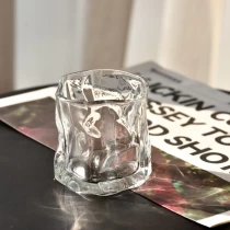 Çin düzensiz cam mum kabı 5oz, benzersiz cam mum kabı üretici firma