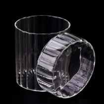Çin Kokulu mum için kapaklı 12oz borosilikat cam mum kavanozları üretici firma