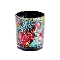 China Home decor large glass candle jar with artwork - COPY - 3rp63a producător