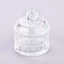 China Groothandel glazen kerstkaarsenpot met deksel fabrikant