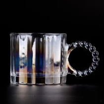 Китай Търговия на едро с 320 ml цветни галванични стъклени буркани за сватбен домашен декор Производител