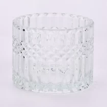 China Luxuriöser 500-ml-Kerzenhalter aus Glas mit Diamanteffekt für die Hochzeit Hersteller