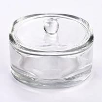 China whole sale glass candle jar with lids for candle making manufacturer