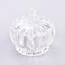 China luxury glass candle jars and lids from Sunny Glassware manufacturer