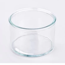 China Castiçal de vidro transparente de grande capacidade no atacado para decoração de casa fabricante