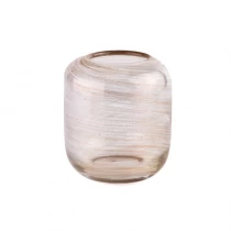 China unique cylinder glass candle jar with round bottom wholesale manufacturer