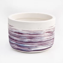 中国 流行油漆颜色空陶瓷蜡烛罐批发 制造商