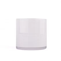 China New product 542ml white glass candle jar for home decor manufacturer