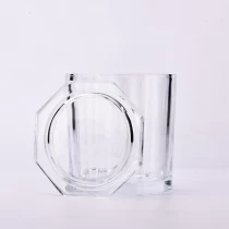 China Wholesale glass candle jars with lids for soy wax manufacturer