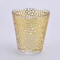 China Wholesale 6oz 8oz 10oz 12oz 14oz 16oz gold Cylinder Glass Candle Jars for wedding manufacturer