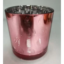 Čína Velkoobchod 6 oz 8 oz 10 oz 12 oz 14 oz 16 oz přímá sklenice s přizpůsobeným galvanickým pokovováním a laserovým vzorem Skleněné sklenice na svíčky na svatbu výrobce