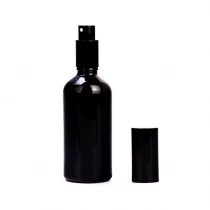 China hot sales 100ml black glass sprayer bottle manufacturer