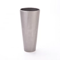 China Metallic color glazing for large votive ceramic candle vase candle jars manufacturer