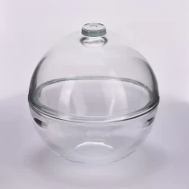 China Unique glass candle jar with ball shape wholesale manufacturer