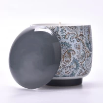 Kinija Tiekėjas 8oz 10oz natūralaus jogos keramikos stiklainio vaško žvakė OEM su keramikiniu dangteliu Gamintojas