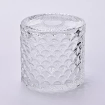 Cina Contenitore per candele in vetro con coperchio Recipienti in vetro per realizzare candele produttore