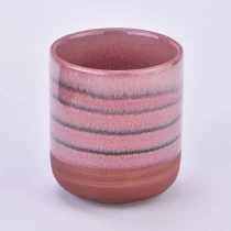 Cina Stoples lilin kaca keramik 10 oz wadah lilin dengan warna kaca pabrikan