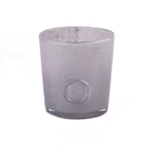 Chine Bougeoirs en verre gris au design unique, vente en gros fabricant