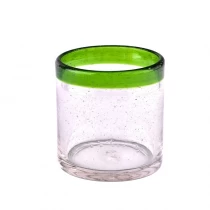 China Frasco de vela de vidro feito à mão recipientes exclusivos para velas de vidro de espuma fabricante