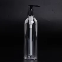 China Frasco de loção para shampoo para lavagem de mãos PET transparente com bomba fabricante